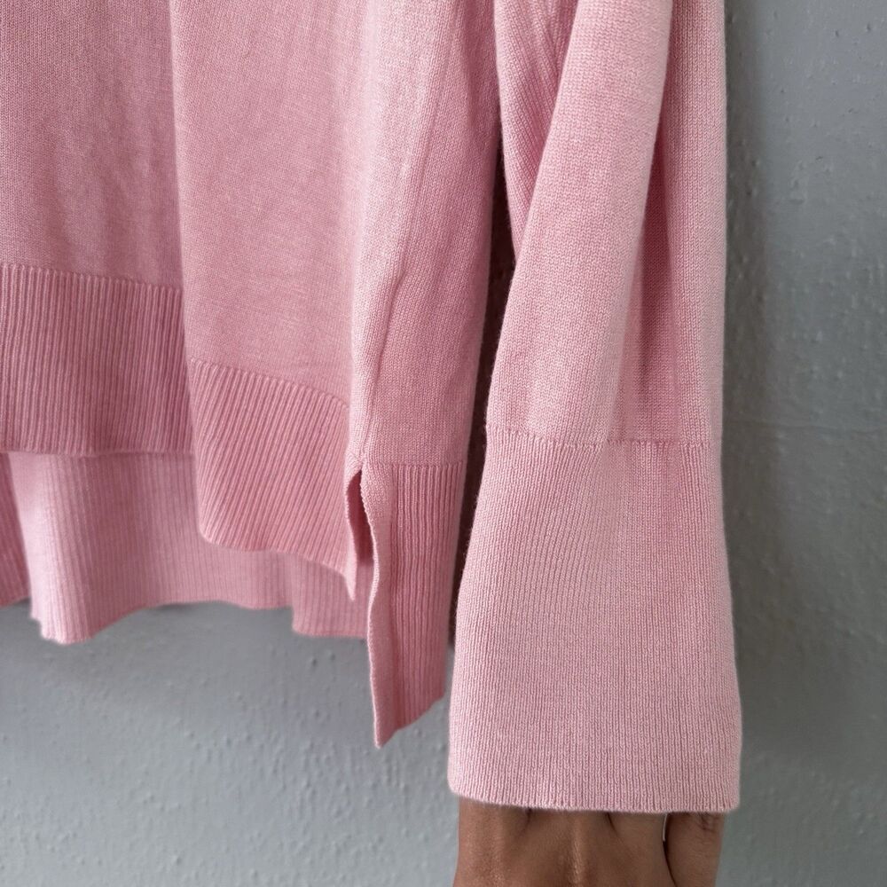 Faded Glory Long Sleeve sweater top V neck L 12-14 Pink casual - Picture 3 of 7